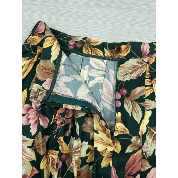 Vintage Susan Bristol Floral Midi Skirt 14 Cottagecore A-line Prairie Pockets - Picture 10 of 11